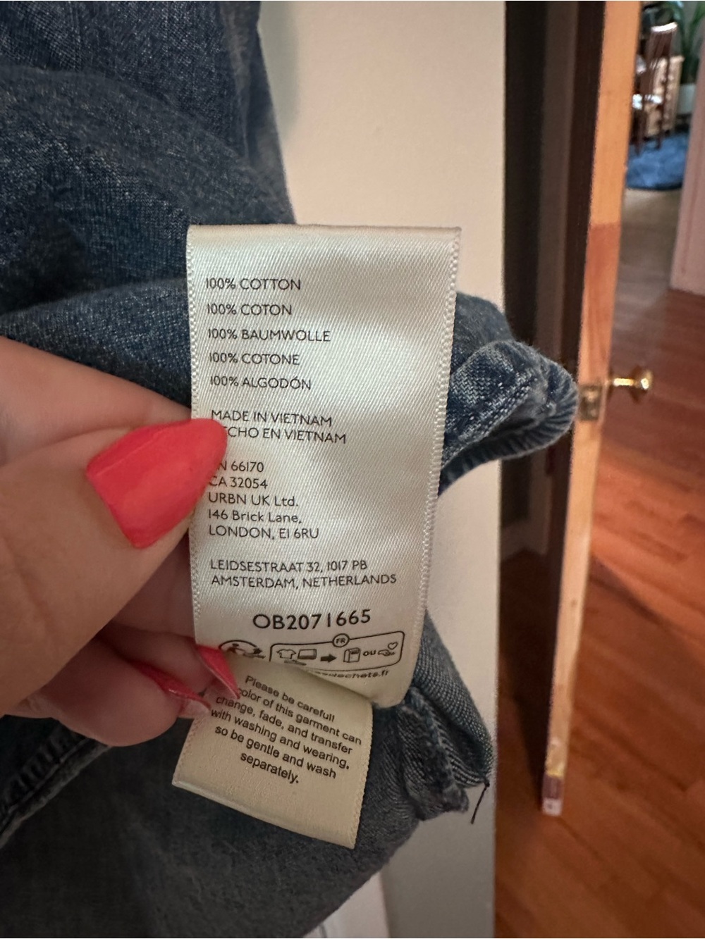 Free People Washed Denim Tunic - Blue - Picture 3 of 3